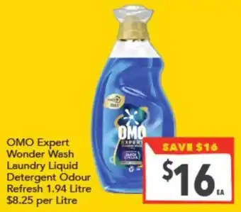 OMO Expert Wonder Wash Laundry Liquid Detergent Odour Refresh