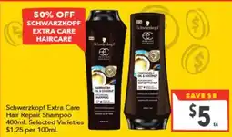 Supa Valu Schwarzkopf Extra Care Hair Repair Shampoo offer