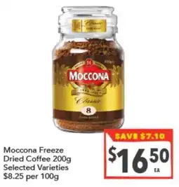 Supa Valu Moccona Freeze Dried Coffee offer