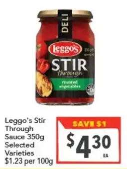 Supa Valu Leggo's Stir Through Sauce offer