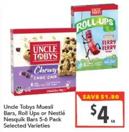 Supa Valu Uncle Tobys Muesli Bars offer