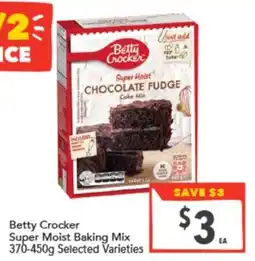 Supa Valu Betty Crocker Super Moist Baking Mix offer