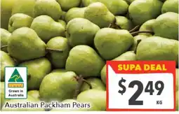 Supa Valu Australian Packham Pears offer