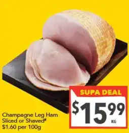 Supa Valu Champagne Leg Ham offer