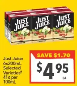 Supa Valu Just Juice Selected Varieties offer