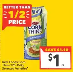 Supa Valu Real Foods Corn Thins offer
