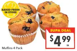 Supa Valu Muffins 4 Pack offer
