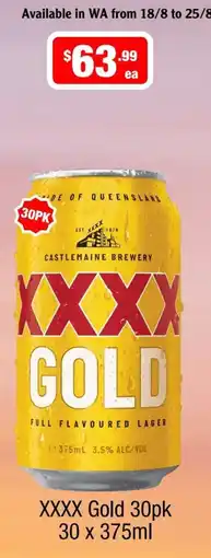 Liquor Stax XXXX Gold offer