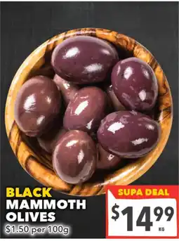 Supa Valu Black Mammoth Olives offer
