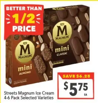 Streets Magnum Ice Cream 4-6 Pack Selected Varieties