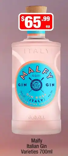 Liquor Stax Malfy Italian Gin Varieties offer