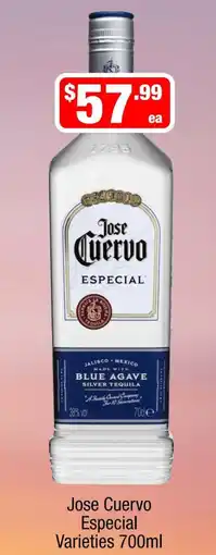 Liquor Stax Jose Cuervo Especial Varieties offer