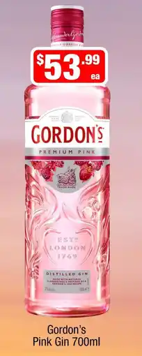 Liquor Stax Gordon's Pink Gin offer