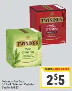 Supa Valu Twinings Tea Bags 10 Pack Selected Varieties offer