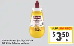 Supa Valu MasterFoods Squeezy Mustard offer