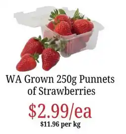 Farmer Jack's WA Grown 250g Punnets of Strawberries offer