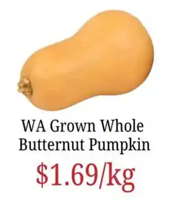 Farmer Jack's WA Grown Whole Butternut Pumpkin offer