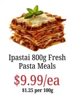 Farmer Jack's Ipastai Fresh Pasta Meals offer