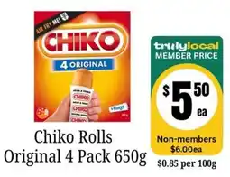 Farmer Jack's Chiko Rolls Original offer
