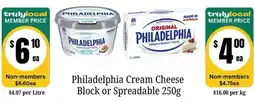 Farmer Jack's Philadelphia Cream Cheese Block or Spreadable offer