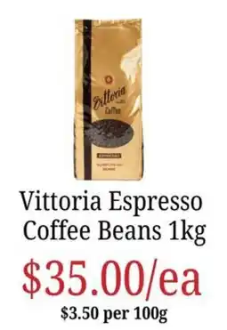Farmer Jack's Vittoria Espresso Coffee Beans offer