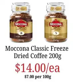 Farmer Jack's Moccona Classic Freeze Dried Coffee offer