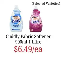 Farmer Jack's Cuddly Fabric Softener offer
