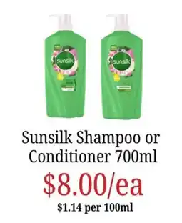 Farmer Jack's Sunsilk Shampoo or Conditioner offer