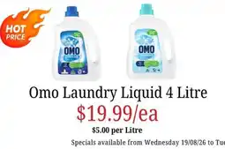 Farmer Jack's Omo Laundry Liquid offer