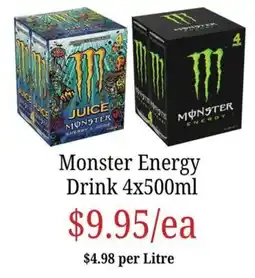 Farmer Jack's Monster Energy Drink offer