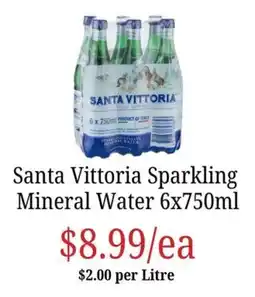 Farmer Jack's Santa Vittoria Sparkling Mineral Water offer
