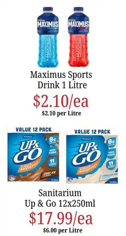 Farmer Jack's Sanitarium Up & Go offer