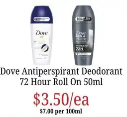 Farmer Jack's Dove Antiperspirant Deodorant offer