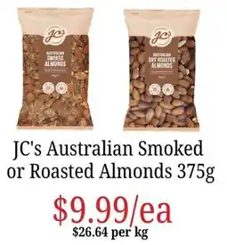 Farmer Jack's JC's Australian Smoked or Roasted Almonds offer