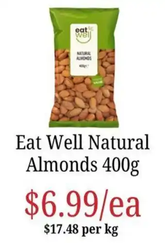 Farmer Jack's Eat Well Natural Almonds offer