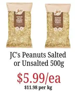 Farmer Jack's JC's Peanuts Salted or Unsalted offer