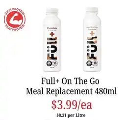 Farmer Jack's Full+ On The Go Meal Replacement offer