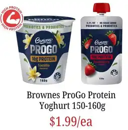 Farmer Jack's Brownes ProGo Protein Yoghurt offer