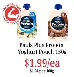 Farmer Jack's Pauls Plus Protein Yoghurt Pouch offer