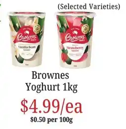 Farmer Jack's Brownes Yoghurt offer