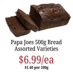 Farmer Jack's Papa Joes 500g Bread Assorted Varieties offer