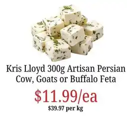 Farmer Jack's Kris Lloyd Artisan Persian Feta offer