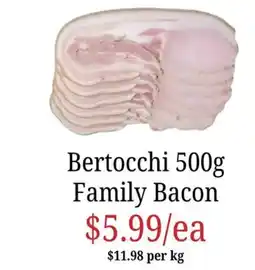 Farmer Jack's Bertocchi Family Bacon offer