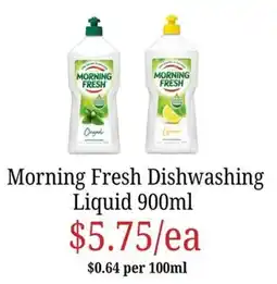 Farmer Jack's Morning Fresh Dishwashing Liquid offer