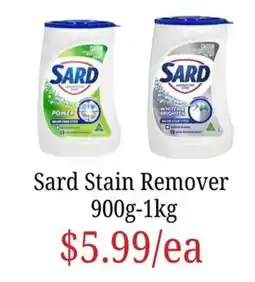 Farmer Jack's Sard Stain Remover offer