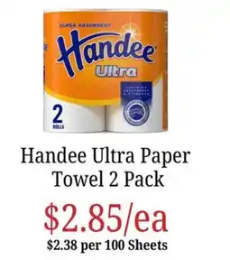 Farmer Jack's Handee Ultra Paper Towel offer