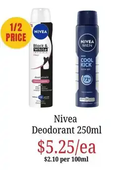 Farmer Jack's Nivea Deodorant offer