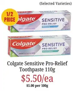 Farmer Jack's Colgate Sensitive Pro-Relief Toothpaste offer