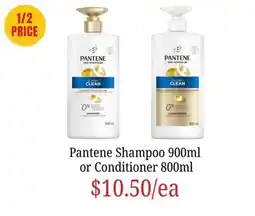 Farmer Jack's Pantene Shampoo or Conditioner offer