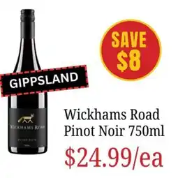 Farmer Jack's Wickhams Road Pinot Noir offer